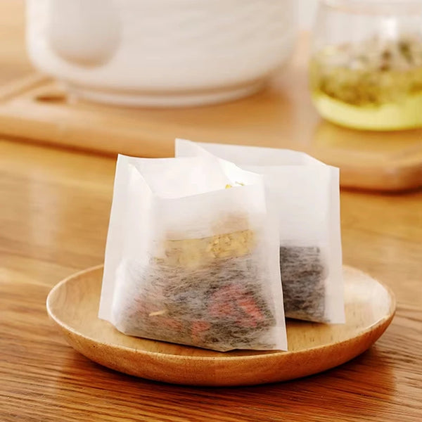 Biodegradable Folded-style Tea Bags Made of Environmentally Friendly Corn Fiber Filter Tea Bags