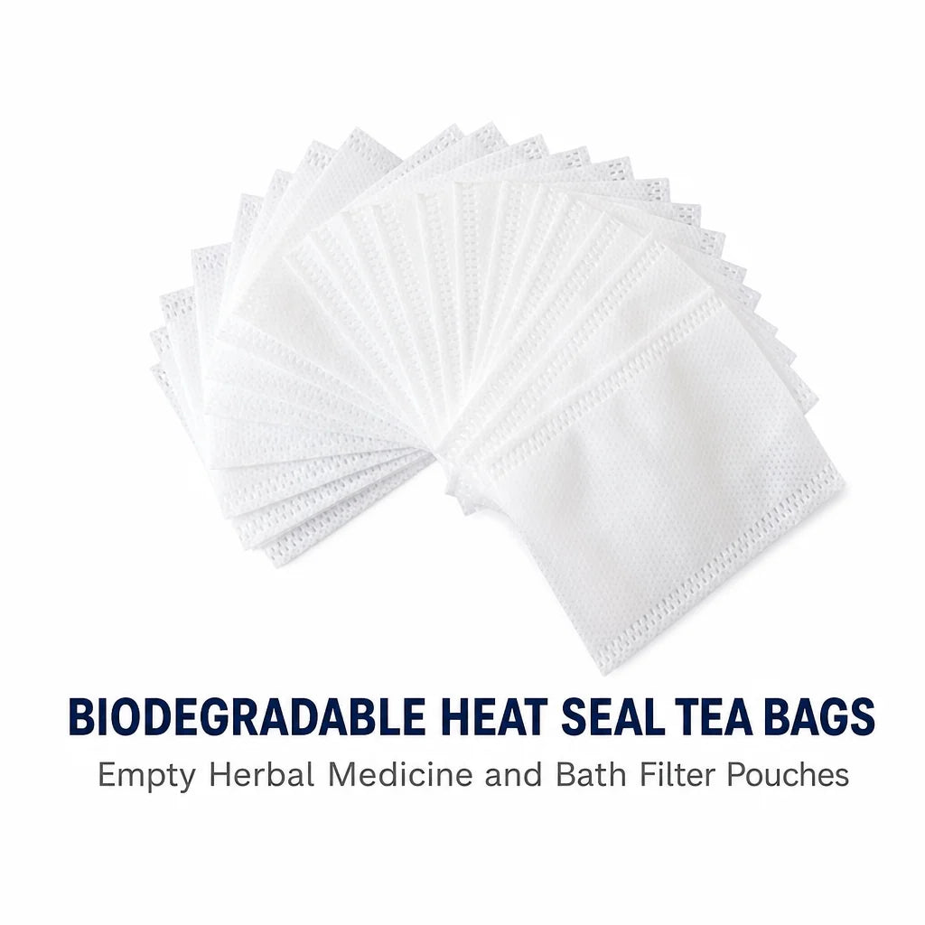 Custom Biodegradable Heat Seal Tea Bags Empty Herbal Medicine Bath Teabags Filter Pouches for Tea Packaging
