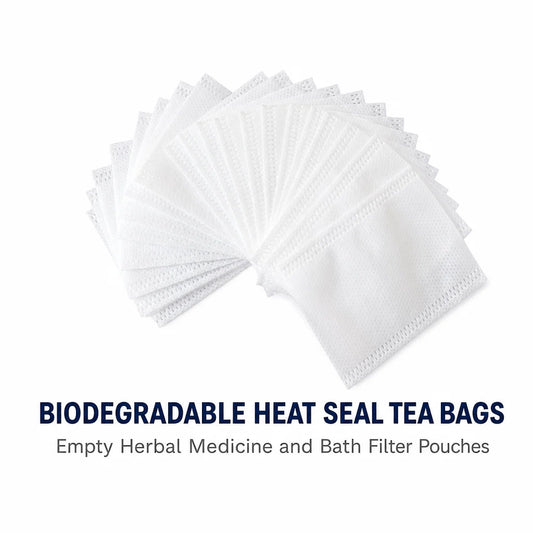 Custom Biodegradable Heat Seal Tea Bags Empty Herbal Medicine Bath Teabags Filter Pouches for Tea Packaging