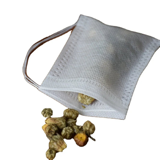 Non-woven Empty Tea Bags Wholesale Disposable Heat-resistant Tea Filter Bags with String Tag Customizable Tea and Coffee Bag