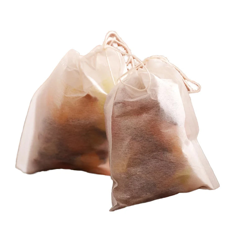 Customized Biodegradable 7*9cm Coffee Filter Paper Empty Tea Bags String Bleached for Food Use for Industrial Purposes