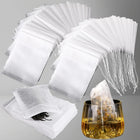 Disposable Drawstring Empty Tea Bags Corn Fiber PLA Biodegradable Non Woven Tea Filter Bags 100 Pcs for Loose Leaf Tea