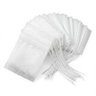 Disposable Drawstring Empty Tea Bags Corn Fiber PLA Biodegradable Non Woven Tea Filter Bags 100 Pcs for Loose Leaf Tea