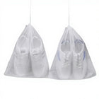 Drawstring Recyclable Non-Woven Shoe Storage Bag - Dustproof & Anti-Yellowing for Drying Shoes Breathable Mesh Reusable