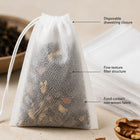 White Mesh Empty Tea Bags Drawstring Tea Filter Bags Small Infuser Sachets for Loose Leaf Tea Spices