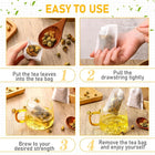 Disposable Green Tea Filter Bags with Natural Draw Strings Eco-Friendly Packaging & Printing Product