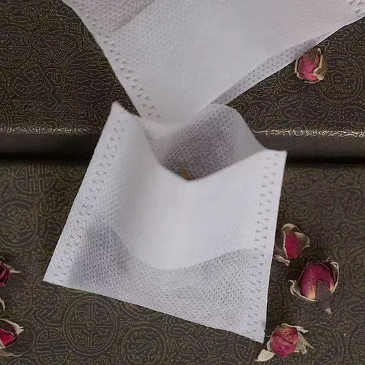 Customizable Non-woven Tea Bags Empty Tea Bags for Sale Biodegradable Tea Bags Fold-over Closure  Eco-friendly Filter Bags