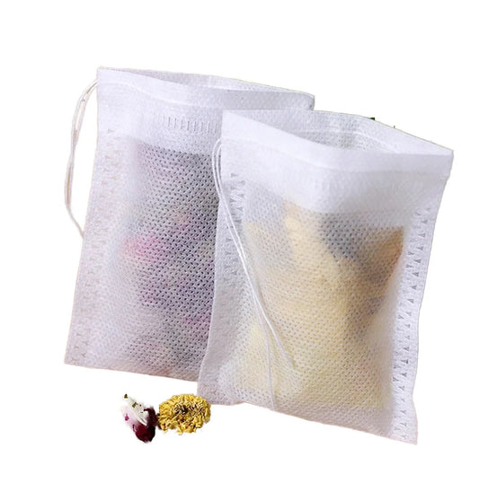 Disposable Eco-Friendly Medicine Filter Bag Non Woven Drawstring Package Food Grade Non-woven Tea Bags Empty Teabags with String