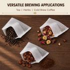 Custom Non Woven Tea Bag Empty Filter Pouches With Folded Cuff Style for Loose Leaf Herbs