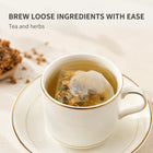 Custom Non Woven Tea Bag Empty Filter Pouches With Folded Cuff Style for Loose Leaf Herbs