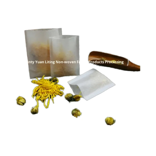 Wholesale Biodegradable Tea Bags With Cotton Draw Strings Eco Wood Pulp Paper Filter Tea Bag