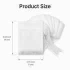 Disposable Drawstring Empty Tea Bags Corn Fiber PLA Biodegradable Non Woven Tea Filter Bags 100 Pcs for Loose Leaf Tea