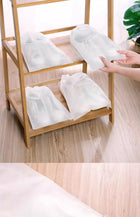 Drawstring Recyclable Non-Woven Shoe Storage Bag - Dustproof & Anti-Yellowing for Drying Shoes Breathable Mesh Reusable