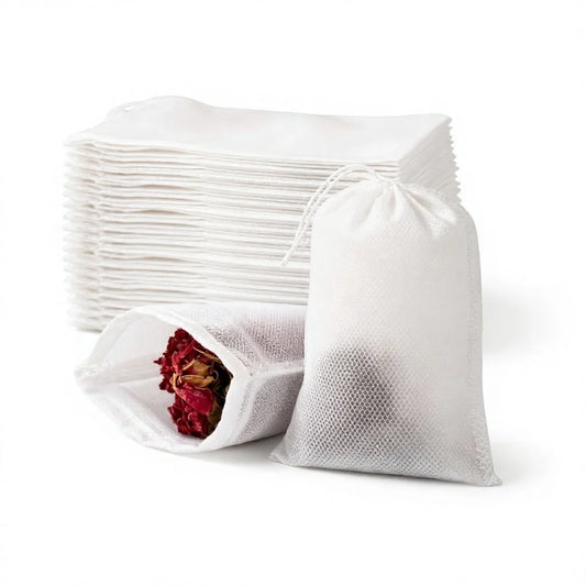 Large 13 x 18 cm non-woven drawstring tea filter bags